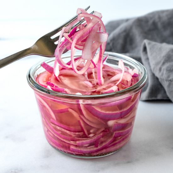Quick Pickled Red Onions - Recipe photo by freshapron
