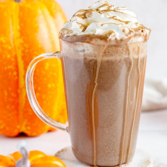 Pumpkin Spiced Hot Chocolate - Recipe photo by fitandfull