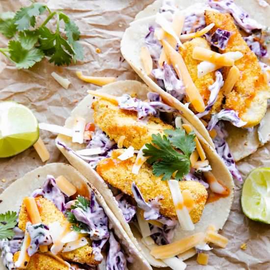 Crispy Air Fryer Fish Tacos - Recipe photo by Jar Of Lemons