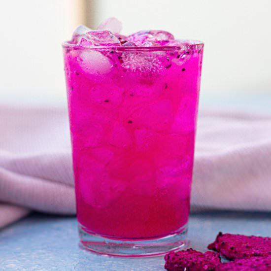 Copycat Mango Dragonfruit Starbucks - Recipe photo by Skinny Sweets