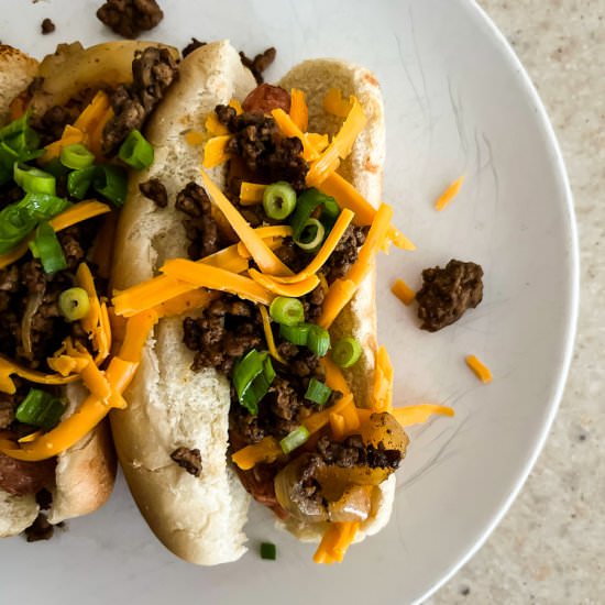 Chili Cheese Dogs - Recipe photo by Lisa G Cooks