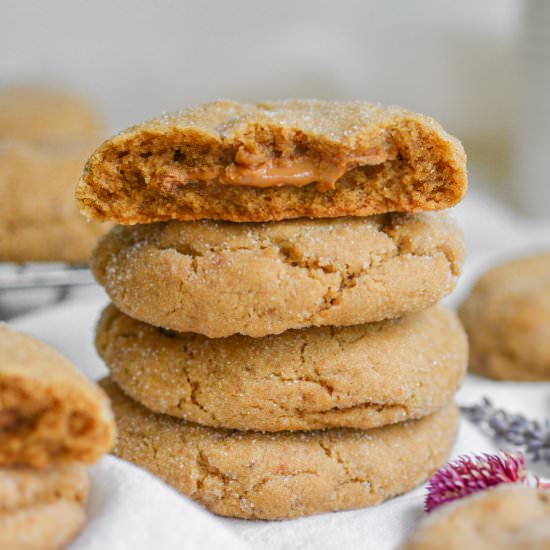 Vegan Cookie Butter Stuffed Cookies - Recipe photo by earthly provisions