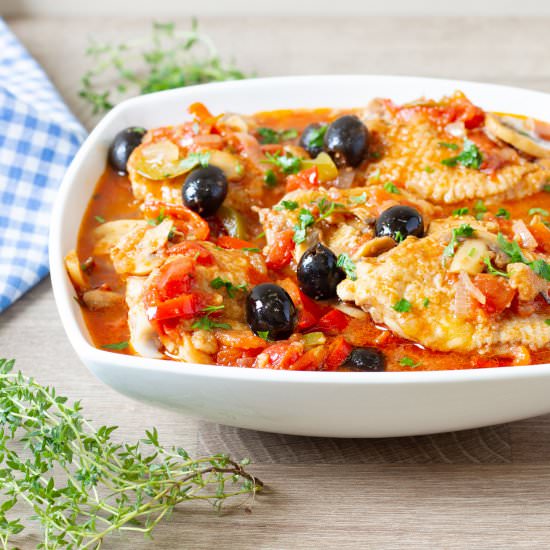 Chicken cacciatore - Recipe photo by mecooks.com