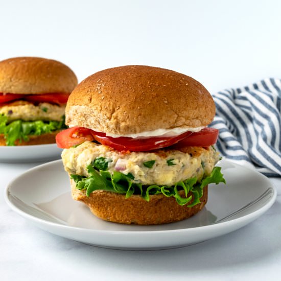 Spinach Feta Chicken Burgers - Recipe photo by freshapron