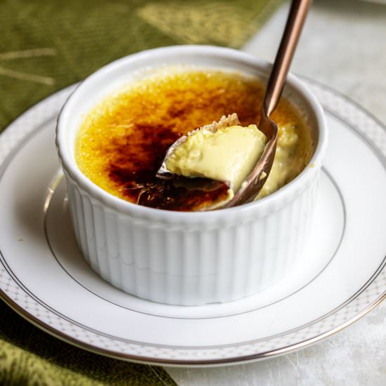 Matcha Crème Brûlée - Recipe photo by Chef Molly
