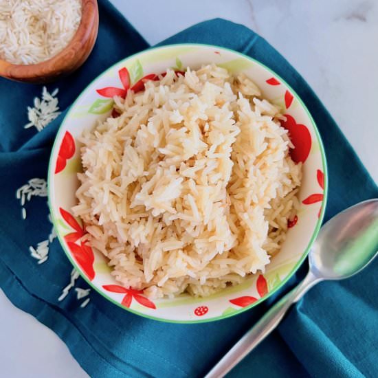Chicken Broth Rice - Recipe photo by theshortordercook