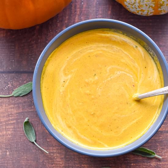 Lazy Pumpkin Soup with Bacon - Recipe photo by goodnomshoney
