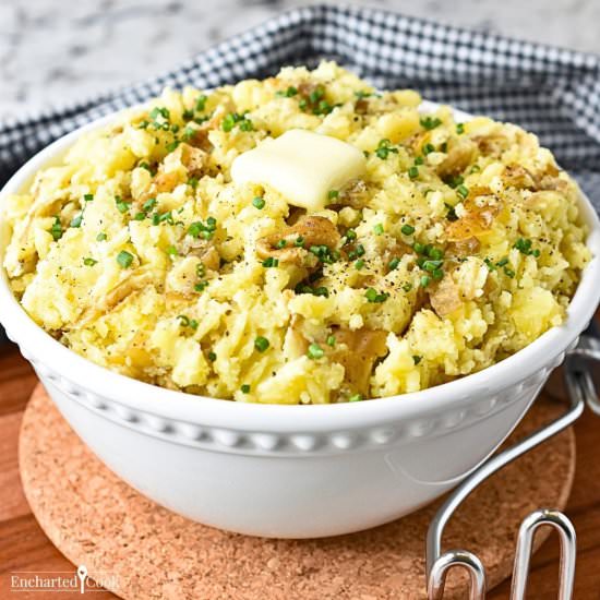 Rustic Mashed Potatoes with Butter - Recipe photo by Encharted Cook
