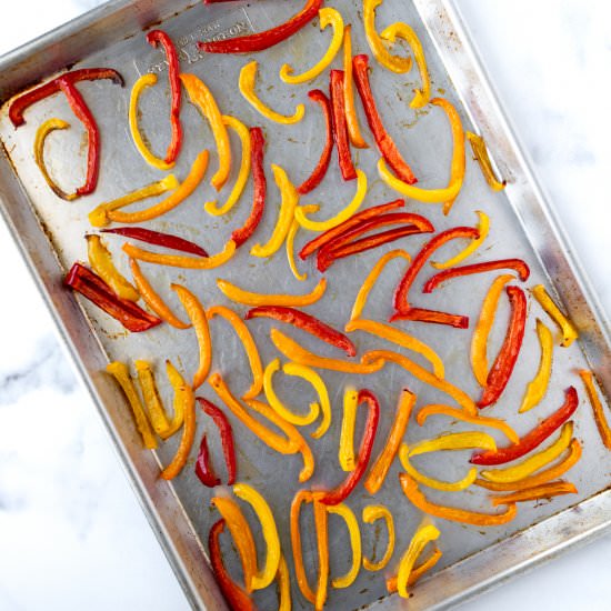 Oven Roasted Peppers - Recipe photo by freshapron