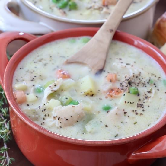 Chicken Pot Pie Soup - Recipe photo by Whitney Bond