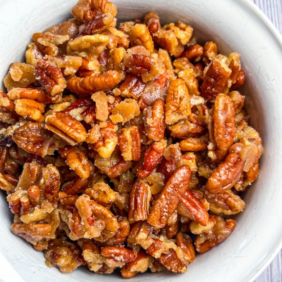 BEST Easy Candied Pecans - Recipe photo by Tastefully Grace