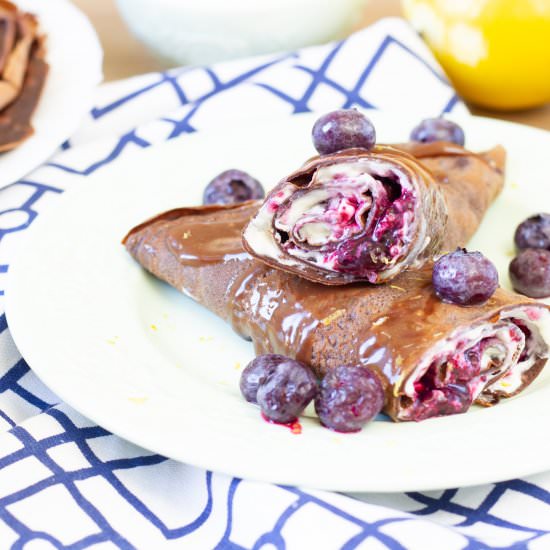 Chocolate crêpes - Recipe photo by mecooks.com