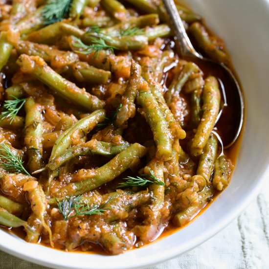 Greek Green Beans - Recipe photo by fromachefskitchen
