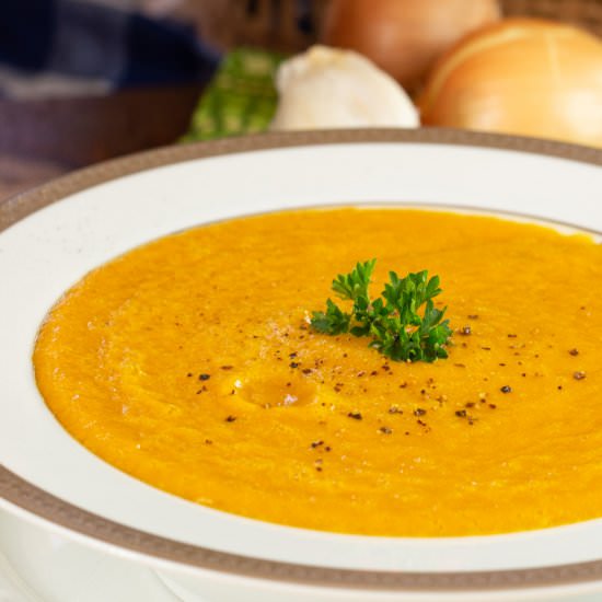 Vanilla Butternut Squash Bisque - Recipe photo by artandthekitchen