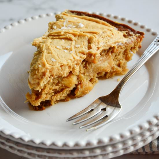 Apple Cake with Caramel Frosting - Recipe photo by thisishowicook