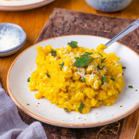 Creamy Pumpkin Risotto - Recipe photo by chocolatesandchai