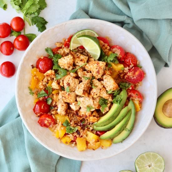 Cauliflower Rice Protein Bowl - Recipe photo by cheerfulchoices