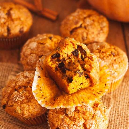 Pumpkin Banana Muffins - Recipe photo by PastryWishes