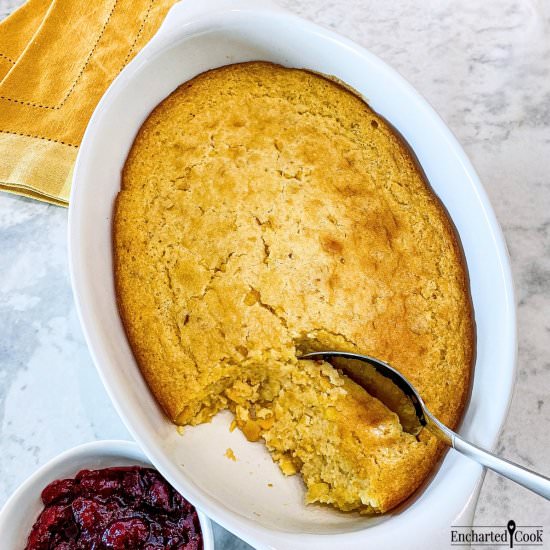 Jiffy Cornbread Casserole - Recipe photo by Encharted Cook