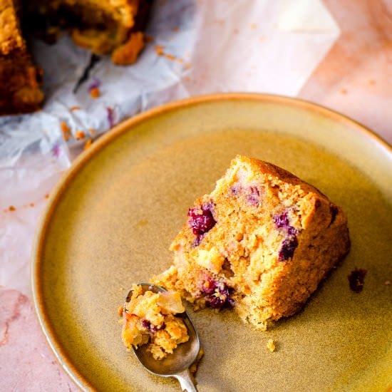 Apple and Blueberry Crumble Cake - Recipe photo by tiffinandteaofficial