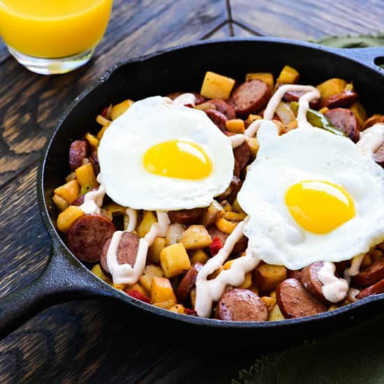 Turkey Sausage Breakfast Skillet - Recipe photo by dudethatcookz