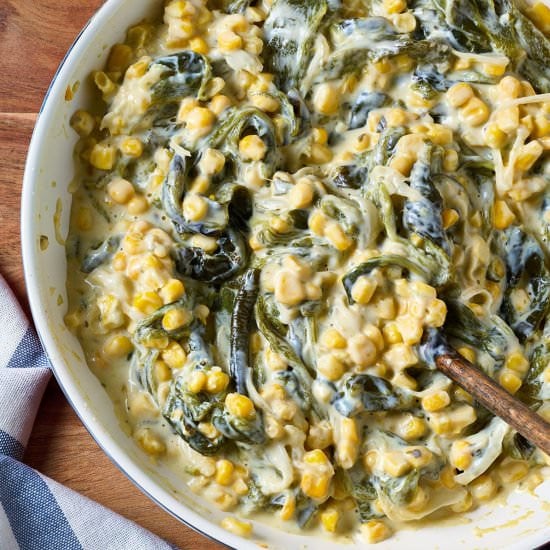 Rajas Con Crema - Recipe photo by Lemon blossoms