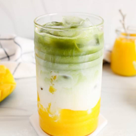 Mango Matcha Latte - Recipe photo by plantbasedjess