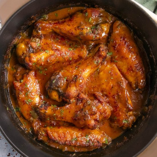 Smothered Turkey Wings - Recipe photo by ChiliPepperMadness