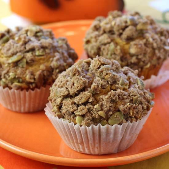 Triple Pumpkin Crumb Muffins - Recipe photo by Food Gal