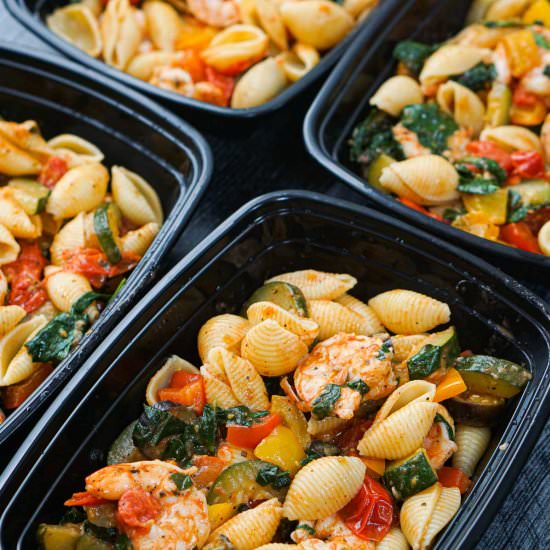 Shrimp Pasta Low Cal Freezer Meals - Recipe photo by MyLifeCookbook