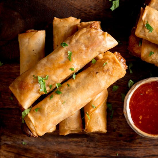 Vegetable Spring Rolls - Recipe photo by KitchenSanctuary