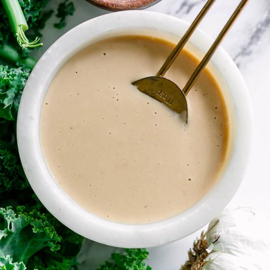 Creamy Miso Tahini Dressing - Recipe photo by forkintheroad