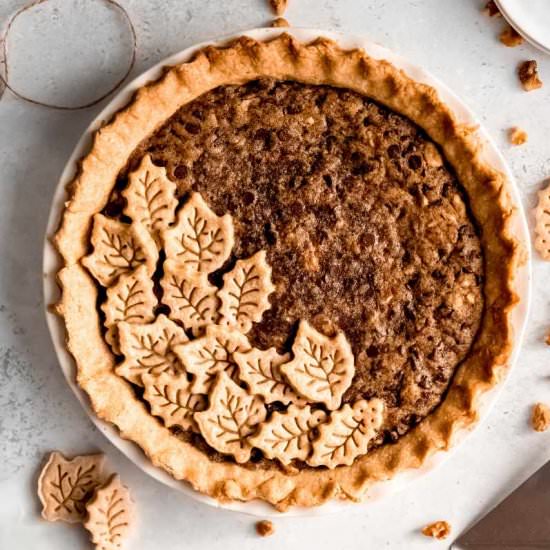 Vegan Chocolate Pie with Walnuts - Recipe photo by wholefully