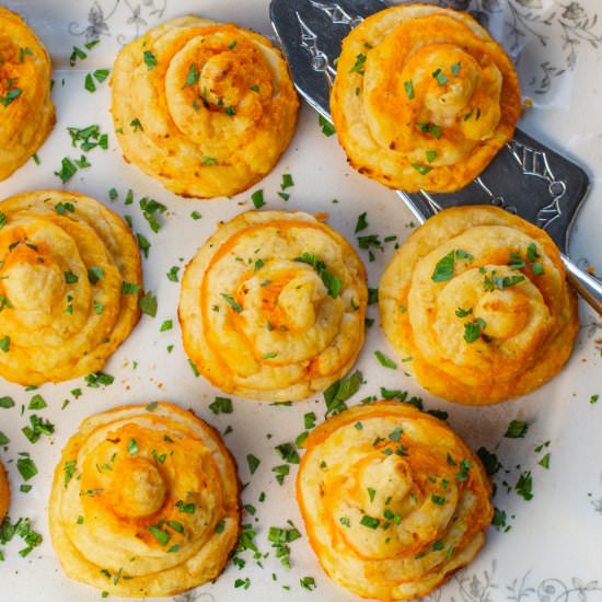 Duchess Potatoes w Butternut Squash - Recipe photo by a zest for life