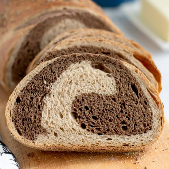 Sourdough Marble Rye Bread - Recipe photo by eileen.baking-sense