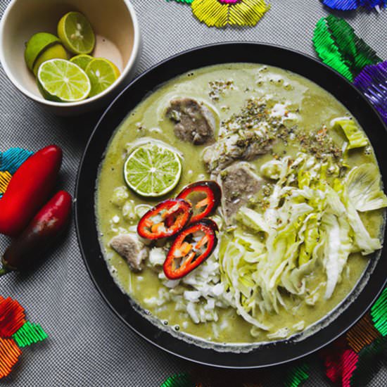 Green Pozole ‘Pozole Verde’ - Recipe photo by LoveandHarvest