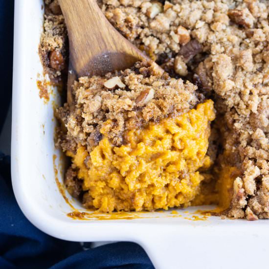 Sweet Potato Casserole with Pecans - Recipe photo by EvolvingTable