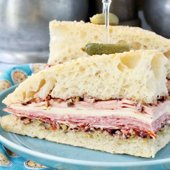 Muffuletta with Homemade Bread - Recipe photo by karenskitchenstories