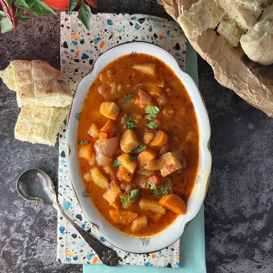 Winter Vegetable Paprika Stew - Recipe photo by thespeltkitchen