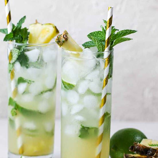 Pineapple Mojito Mocktail - Recipe photo by yummynotes