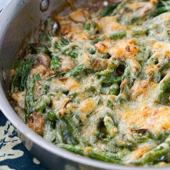 Keto Cheesy Green Bean Casserole - Recipe photo by MyLifeCookbook