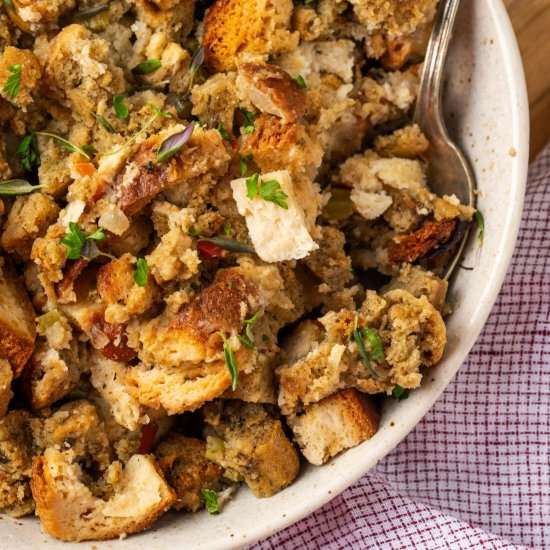 Slow Cooker Thanksgiving Dressing - Recipe photo by Family Food on the Table