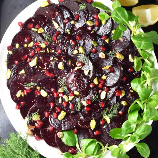 Roasted Beet Carpaccio - Recipe photo by everydayhealthyrecipes