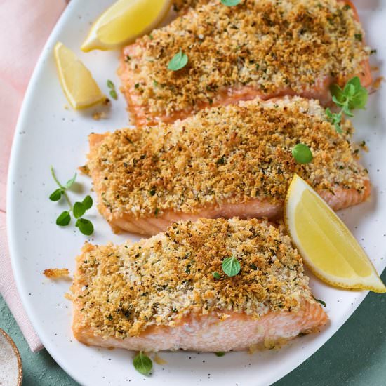 Panko Crusted Salmon - Recipe photo by Lemon blossoms