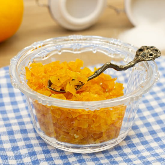 Candied orange peel - Recipe photo by mecooks.com