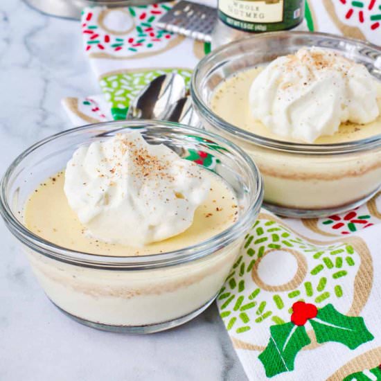 Eggnog Pots de Creme - Recipe photo by karenskitchenstories