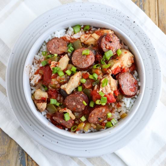 Chicken thigh and sausage jambalaya - Recipe photo by mytxkitchen