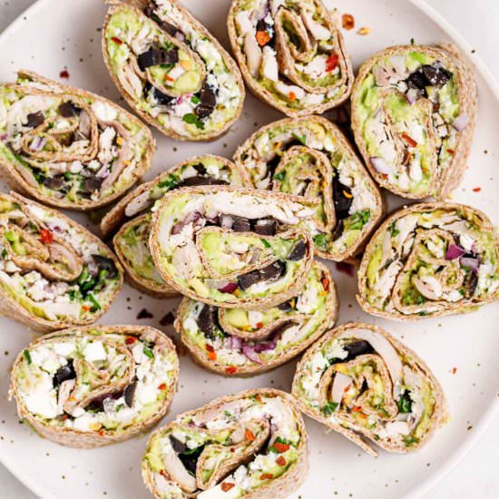 AVOCADO CHICKEN SALAD PINWHEELS - Recipe photo by healthyfitnessmeals