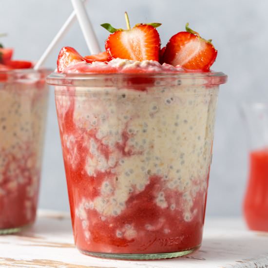STRAWBERRIES AND CREAM PROTEIN OVER - Recipe photo by healthyfitnessmeals