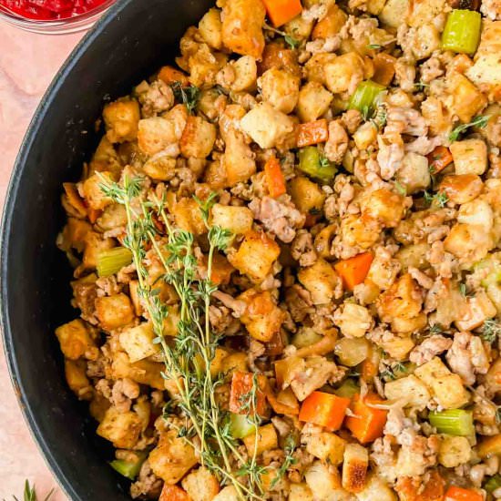 Stove Top Stuffing with Sausage - Recipe photo by apaigeofpositivity